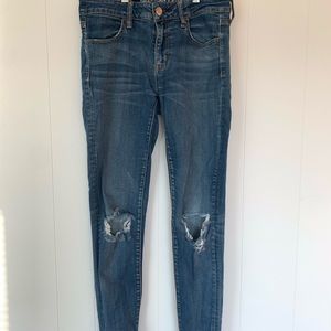 American Eagle skinny jeans with distressing
